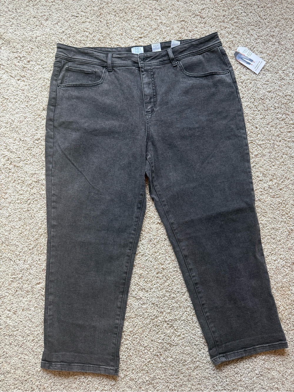 Women's Black Washed Ankle Jeans